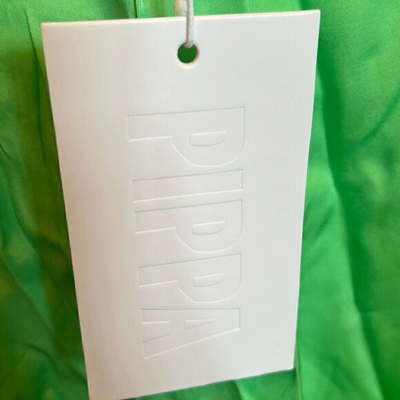 Pippa Women’s Size M Kimberly Wide Leg Baggy Pants Lime Green Pull On New - Picture 5 of 7